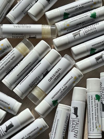 Tallow Barn. Product labels