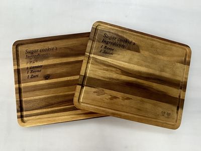 Cutting boards. Laser engraving