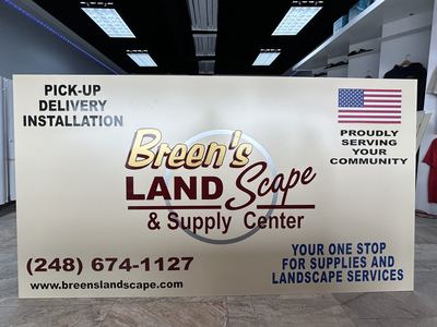 Breen's Landscape. Sign panel