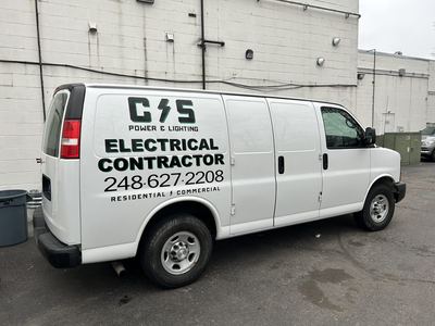 C/S Power & Lighting. Van lettering