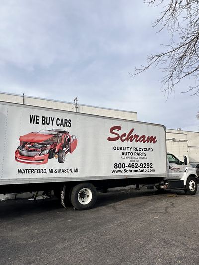 Schram Auto. Box truck graphics