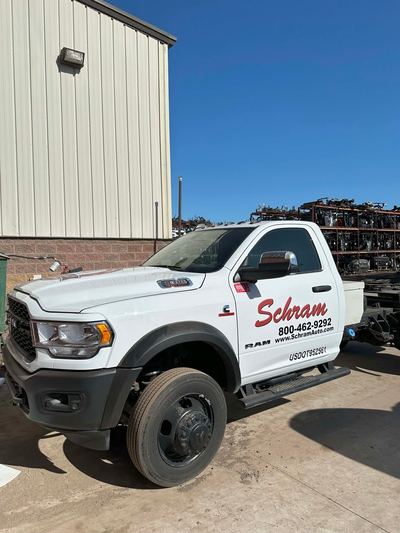 Schram. Truck lettering